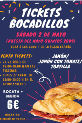 Tickets bocadillos