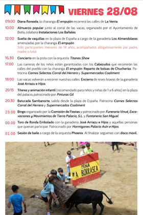 Cambios en el programa de fiestas