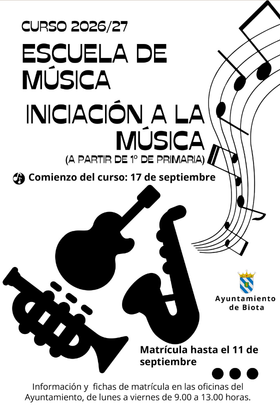 Escuela de música en Biota