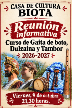 Curso de gaita de boto, dulzaina y tambor